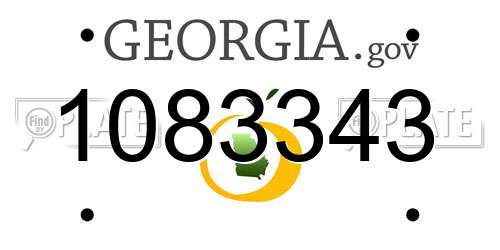 1083343 Georgia License Plate