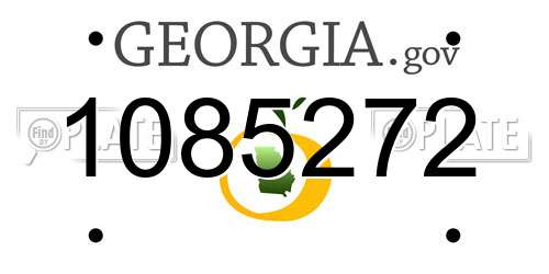 1085272 Georgia License Plate