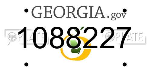 1088227 Georgia License Plate