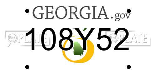 108Y52 Georgia License Plate