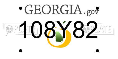 108Y82 Georgia License Plate
