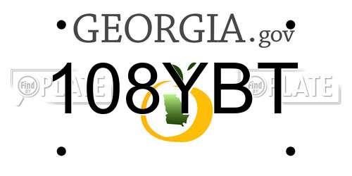 108YBT Georgia License Plate