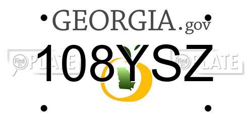 108YSZ Georgia License Plate