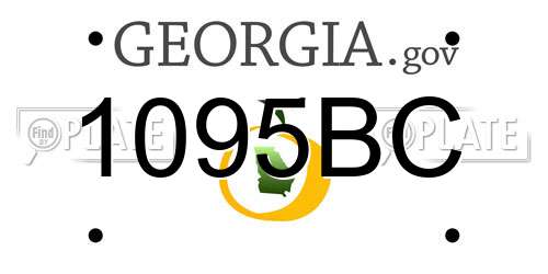 1095BC Georgia License Plate