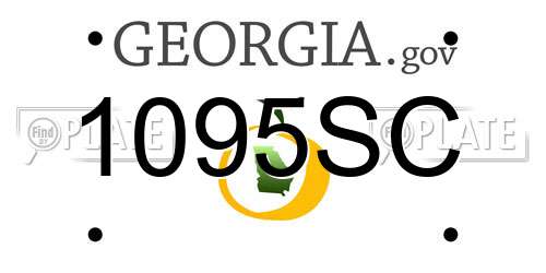 1095SC Georgia License Plate