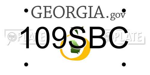 109SBC Georgia License Plate