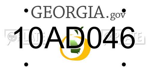 10AD046 Georgia License Plate