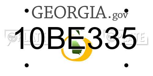 10BE335 Georgia License Plate