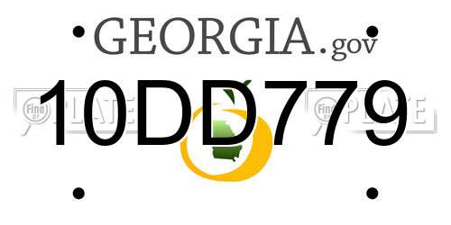 10DD779 Georgia License Plate