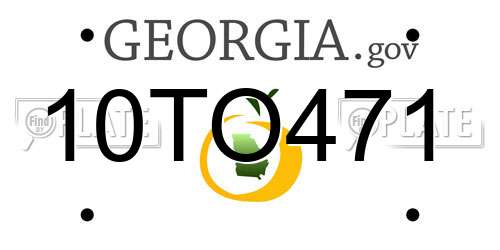 10TO471 Georgia License Plate