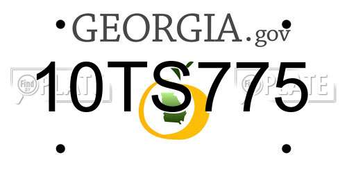 10TS775 Georgia License Plate