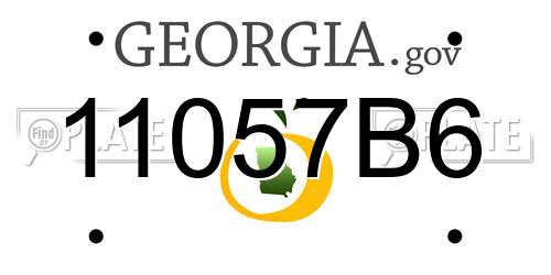 11057B6 Georgia License Plate