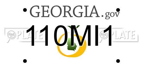 110MI1 Georgia License Plate