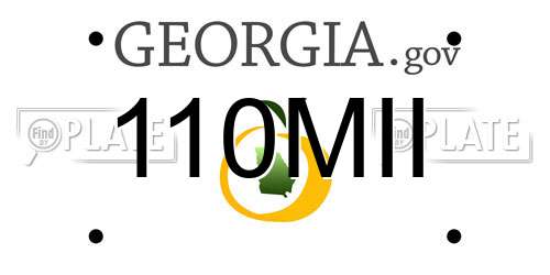 110MII Georgia License Plate