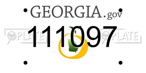 111097 Georgia License Plate