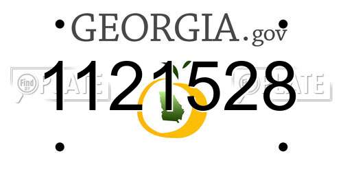 1121528 Georgia License Plate
