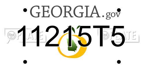 11215T5 Georgia License Plate
