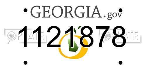 1121878 Georgia License Plate