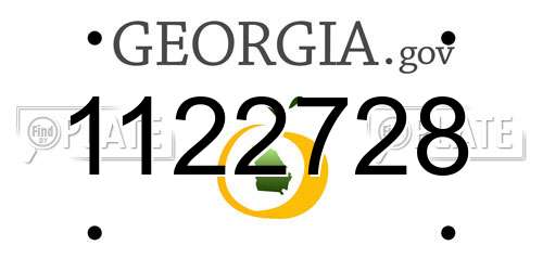 1122728 Georgia License Plate