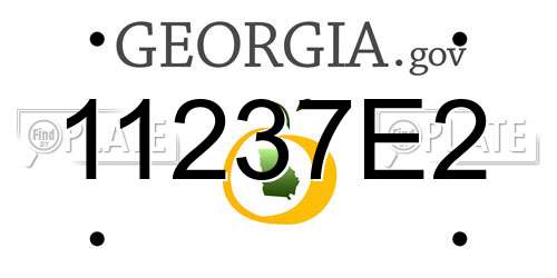 11237E2 Georgia License Plate