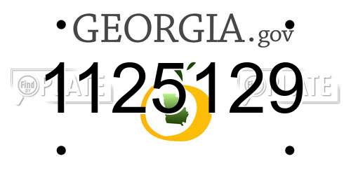1125129 Georgia License Plate