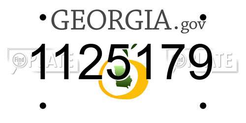 1125179 Georgia License Plate