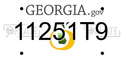 11251T9 Georgia License Plate