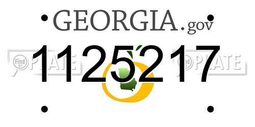 1125217 Georgia License Plate