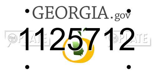 1125712 Georgia License Plate