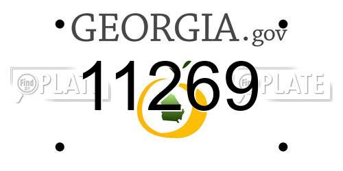 11269 Georgia License Plate