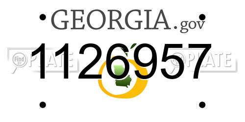 1126957 Georgia License Plate