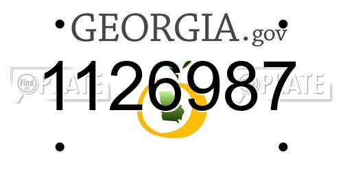 1126987 Georgia License Plate