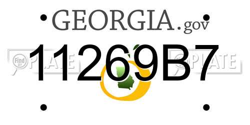 11269B7 Georgia License Plate