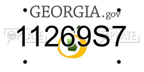 11269S7 Georgia License Plate