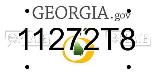 11272T8 Georgia License Plate
