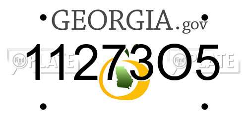 11273O5 Georgia License Plate