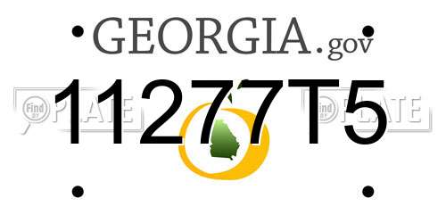 11277T5 Georgia License Plate