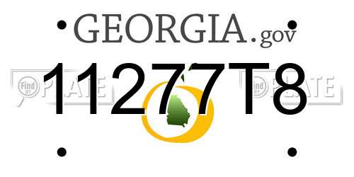 11277T8 Georgia License Plate