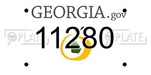 11280 Georgia License Plate