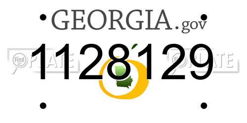 1128129 Georgia License Plate