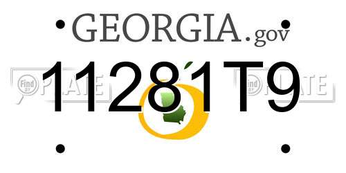 11281T9 Georgia License Plate