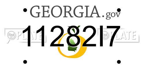 11282I7 Georgia License Plate