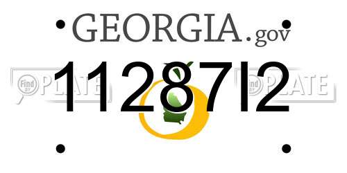11287I2 Georgia License Plate