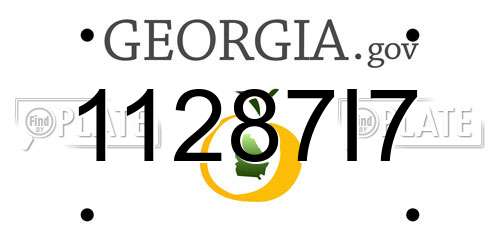 11287I7 Georgia License Plate