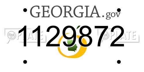 1129872 Georgia License Plate