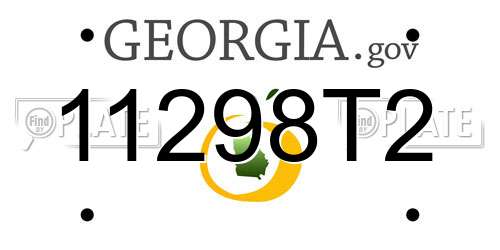 11298T2 Georgia License Plate