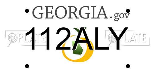 112ALY Georgia License Plate