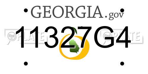11327G4 Georgia License Plate