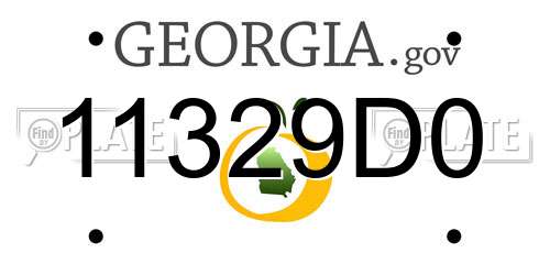 11329D0 Georgia License Plate
