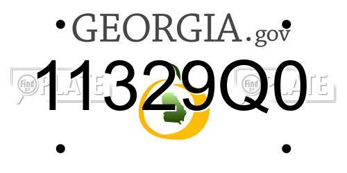 11329Q0 Georgia License Plate